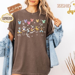 Comfort Colors® Retro Disney Mickey and Friends Signatures, Disney Vacation Shirt, Magic Kingdom Shirt, Disneyland Tee, Disneyworld Shirt image 12