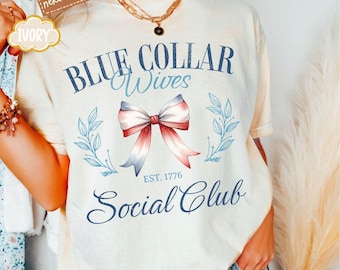 Comfort Colors® Blue Collar Wives Social Club Shirt, Blue Collar Wife Tshirt, Gift for Wife, Mothers Day Gift,Wifey Shirt,Spoiled Wife Shirt