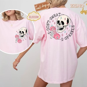 Comfort Colors Funny Skeleton Pump Cover Shirt,Funny Gifts for Gym Lovers,Workout Shirt,Funny Weightlifting Tee,Gift Weightlifter,Muscle Mom