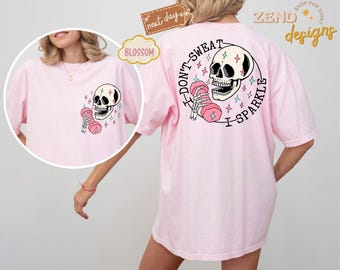 Comfort Colors Funny Skeleton Pump Cover Shirt,Funny Gifts for Gym Lovers,Workout Shirt,Funny Weightlifting Tee,Gift Weightlifter,Muscle Mom