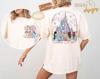 Comfort Colors® Disney Princess Castle Shirt, Disneyland Castle Best Friends Gift, WDW Girls Trip Shirts, Disney World Vacation Shirt, Gift