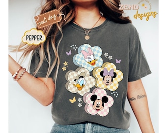 Comfort Colors® Retro Spring Mouse Friends Shirt, Vintage Disney Shirt, Mickey Mouse Shirt, Mickey Minnie Donald Daisy Tee, Disneyland Shirt