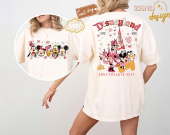 Comfort Colors Disney Mickey and Friends Sweetheart Nite Shirt, Disneyland Valentine's Day Shirt, Disney Valentines Day Shirt, Disney Couple