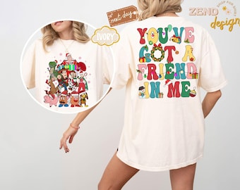 Disney Toy Story jultröja, Disney familjens julfest 2024 tröja, You've Got A Friend In Me t-shirts, Disney grupp jul t-shirt