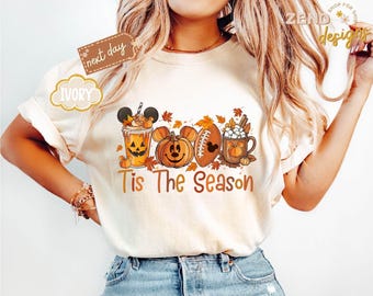 Comfort Colors® Tis The Season Disney Shirt, Disney Fall Shirt, Fall Shirt, Disney Pumpkin Shirt, Mickey Autumn Shirt, Pumpkin Season Shirt