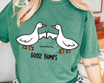 Kippenvel Comfort Colors®-shirt, T-shirt Silly Goose, grappige gansoutfit, T-shirt ganzenliefhebber, kleding ganzenpaar, sarcastische ganscadeaus