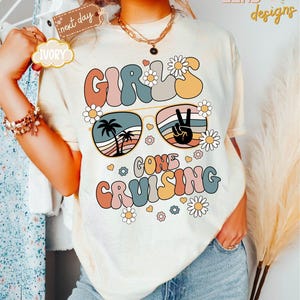 T-shirt Girls Gone Cruising, chemise assortie croisière, tenue de vacances croisière pour filles, t-shirt voyage croisière amis, cadeau voyage croisière filles assorti