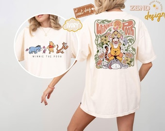 Comfort Color Retro Winnie The Pooh Shirt, Pooh And Friends T-Shirt, Disney Pooh Shirt,Pooh T-Shirt,Pooh Bear And Co Tee,Winnie The Pooh Tee