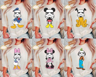 Comfort Colors® Vintage Disney Mickey & Friends Star Wars Family Shirt, Disney All Character Tee, Mickey Mouse Stormtrooper, Disney Trip Tee