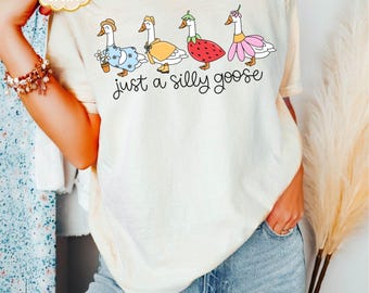T-shirt ample Comfort Colors®, T-shirt d'oie, T-shirt d'oie stupide, Chemise graphique amusante, Chemise d'oie mignonne, Chemise de Pâques