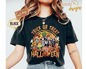 Camiseta Comfort Colors® de Toy Story para Halloween, Camiseta de Truco o Trato, Camiseta de Halloween de Disney, Camiseta de Toy Story, Regalo de Halloween de Disneyland