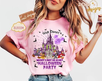 Camiseta Comfort Colors® Disney Halloween Party, Camiseta Mickey's Not So Scary Halloween Party 2025, Mickey y sus amigos, Camiseta a juego para la familia Disney