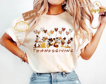 Comfort Colors® Mickey And Friends Thanksgiving Shirt, Disney Thanksgiving T-Shirt, Happy Thanksgiving Shirt, Gift For Thanksgiving