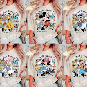 Comfort Colors Walt Disney&#39;s Disneyland All Characters Shirt, Disneyland Shirt,Personalized Disney Tee,Disney Family Trip,Mickey and Friends