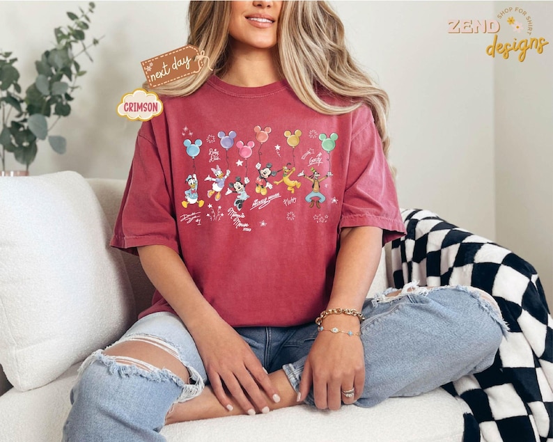 Comfort Colors® Retro Disney Mickey and Friends Signatures, Disney Vacation Shirt, Magic Kingdom Shirt, Disneyland Tee, Disneyworld Shirt image 10