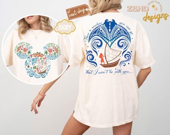 Camiseta Comfort Colors® Disney Moana, Camiseta "Pase lo que pase, conoceré el camino", Camiseta de aventura Disney, Camiseta de viaje a WDW, Camiseta de Moana con orejas de Mickey Mouse