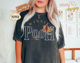 Comfort Color® Winnie the Pooh Shirt, Retro Winnie the Pooh, Pooh Bear Shirt, The Pooh Shirt, Family Trip Shirt,Disney Family Matching Shirt