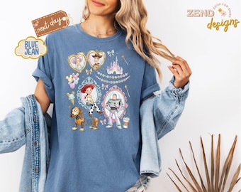 Comfort Colors® Retro Coquette Disney Toy Story Shirt, Toy Story Characters Tee, Disneyland Trip Shirt, Toy Infinity and Beyond Shirt