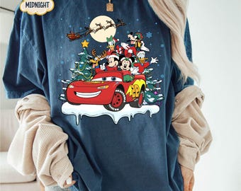 Komfort Farben Maus und Freunde Weihnachten Shirt, Disney Weihnachten Kleinkind T-Shirt, McQueen Weihnachten Shirt, Disney Weihnachten Shirt, Kleinkind