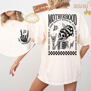 Comfort Colors® Motherhood Sometimes I Rock It Sometimes It Rocks Me Shirt, Mama Shirt, Mom Shirt, Rocker Mom Gifts, Mothers Day Gift, Gift