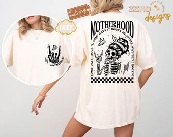Comfort Colors® Mutterschaft Manchmal rocke ich es manchmal rockt es mich Shirt, Mama Shirt, Mom Shirt, Rocker Mom Geschenke, Muttertagsgeschenk, Geschenk