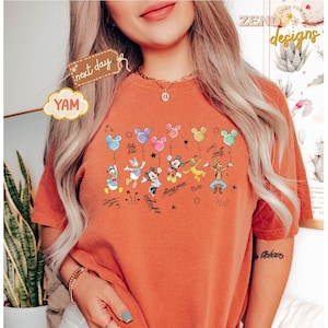 Comfort Colors® Retro Disney Mickey and Friends Signatures, Disney Vacation Shirt, Magic Kingdom Shirt, Disneyland Tee, Disneyworld Shirt image 13