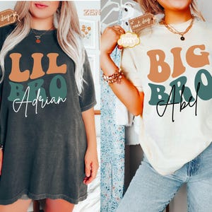 Comfort Color Custom Big Brother Shirts, Little Brother Shirts,Big Bro Lil Bro Matching Shirts,Big Bro T-Shirt,Lil Bro T-Shirt,Sibling Shirt