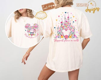 Comfort Colors® Happiest Place on Earth Shirt, Magic Kingdom Shirt, Disney Castle Shirt, Mickey Mouse Shirt, Disney World Trip Shirt