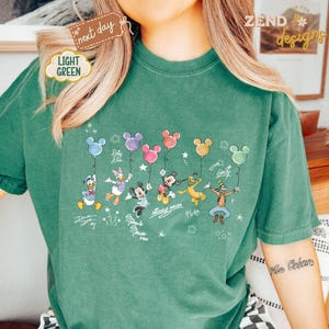 Comfort Colors® Retro Disney Mickey and Friends Signatures, Disney Vacation Shirt, Magic Kingdom Shirt, Disneyland Tee, Disneyworld Shirt image 9
