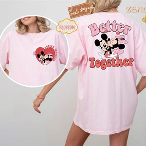Comfort Colors® Disney Liebhaber Micky und Minnie Shirt, Benutzerdefinierte Liebhaber Shirt, Valentinstag Shirt, Disney Paar Shirt, Disney Matching Shirt
