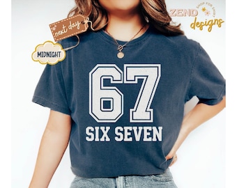 Comfort Colors® Trendy Gen Z Shirt, trendiges Geschenk, Lustige Nummer Gen Z Shirts, Sechs Sieben sarkastisches Shirt, 6 7 Meme Shirt, lustiges Meme T-Shirt