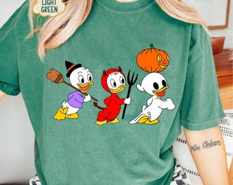 90s Halloween Shirt, Retro Halloween Ducks Shirt, Halloween Cartoon Shirt, Spooky Season Shirt, Duck Shirt, Comfort Color Halloween Shirt