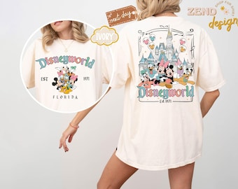 Camiseta de Disneyland Florida, camiseta de Disneyland (est. 1971), camiseta de viaje a Disneyworld, camiseta de Mickey y sus amigos, camiseta de Mickey Mouse