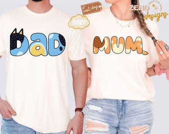 Comfort Colors® Trendy Dad Mum Shirt,Family Shirt, Birthday Gift, Mom Gift, Father's Day, Dad Life Shirt, Funny Dog Dad Tee,Gift for Husband