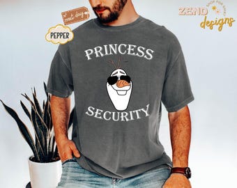 T-shirt de sécurité princesse La reine des neiges Comfort Colors®, chemise de sécurité princesse Olaf, cadeau fête des pères, chemise Olaf, chemise papa fille