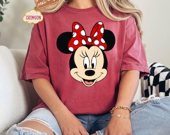 Comfort Colors® Minnie Maus T Shirt, Disney Minnie Shirt, Minnie Kariertes Shirt, Disney Geschenk Shirts, Disney Shirts Kinder, Minnie Shirt