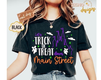 Comfort Colors® Walt Disney Halloween Shirt, Magical Kingdom Halloween Shirt, Disney Halloween Shirt, Mickey And Friends Tee, Halloween Gift