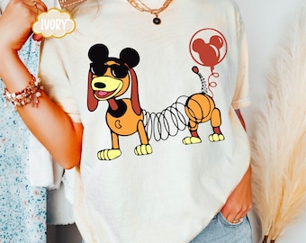 Slinky Dog Shirt, Toy Story Shirt, Disney Characters Shirt, Mickey Ears Slinky Dog Shirt, Slinky Dog Lover Gift, Dog Lover Family Shirt