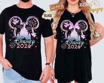 Comfort Colors® 2026 Disney Couple Shirt, Disneyland Family Matching Shirt, Disney Squad 2026 Shirt, Disney Trip Tee, Colorful Mickey Minnie