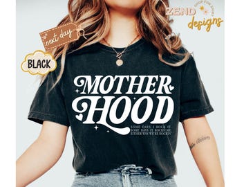 Comfort Colors® Motherhood Shirt, Trendy Mama T Shirt, Mom Life Tee, Oversized Graphic Mom T-shirt, Motherhood T Shirt, Cool Mom Club