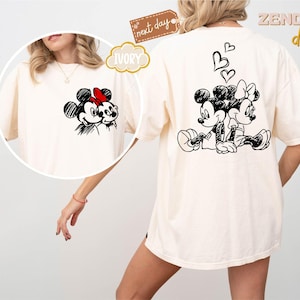 Comfort Colors® Disney Valentine Tshirt, Valentine Matching Couples shirt, Valentine Mickey and Minnie Shirt, Lovely T-Shirt, Disney Tee