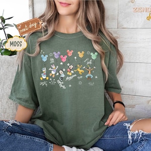 Comfort Colors® Retro Disney Mickey and Friends Signatures, Disney Vacation Shirt, Magic Kingdom Shirt, Disneyland Tee, Disneyworld Shirt image 11