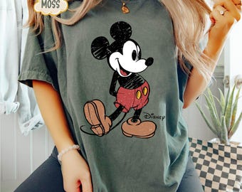 Disney Classic Micky Maus Pose Shirt, Komfort Farbe Mickey Shirt, Disneyland Urlaub Urlaub T-Shirt, Disney Retro T-Shirt, Vintage T-Shirt