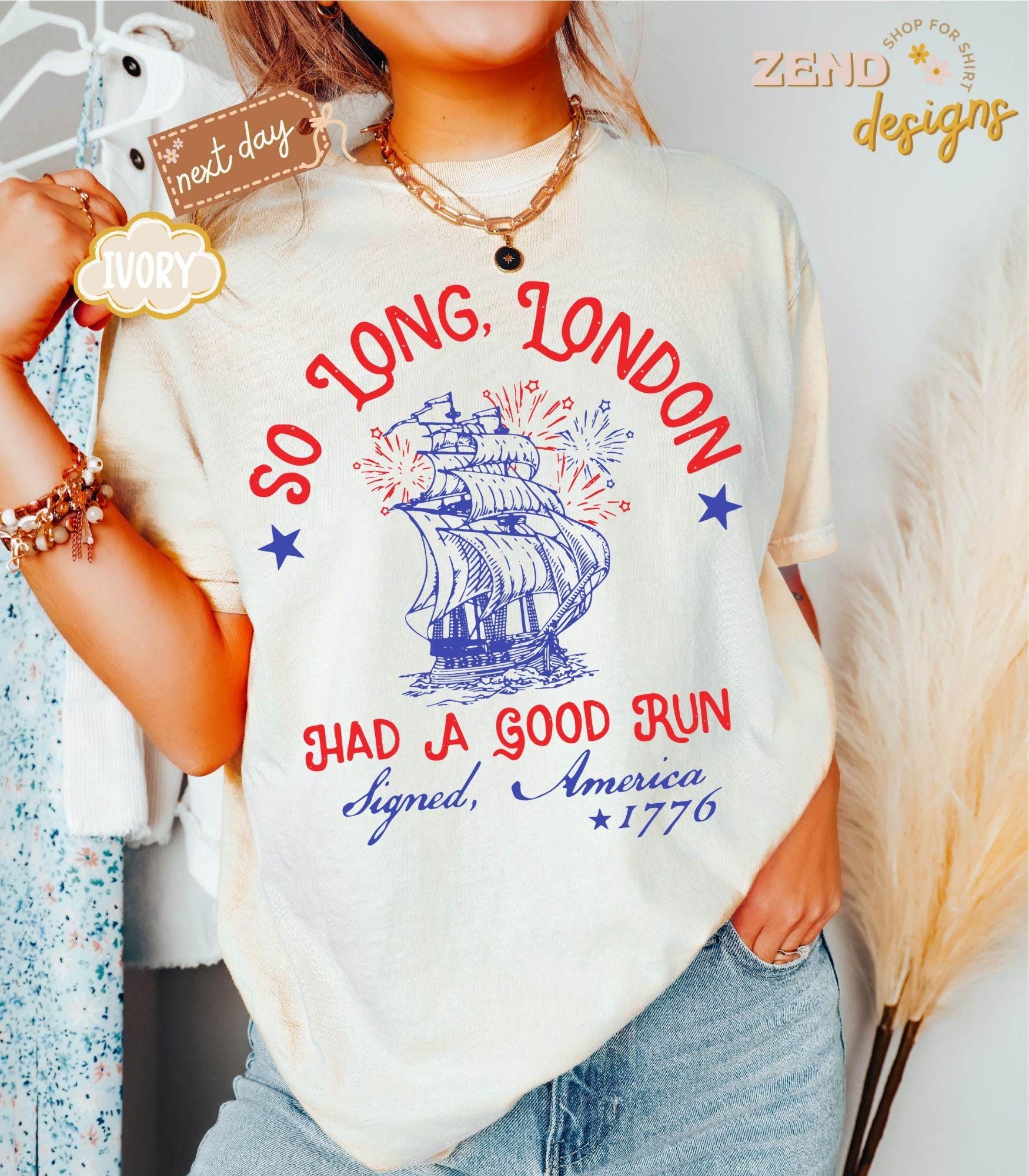 Comfort Colors® So Long London Had A Good Run, Funny 4th Of July Shirt, Patriotic Shirt, Fourth Of July Shirt, Trendy July 4th Shirt, Gift- HHT 014