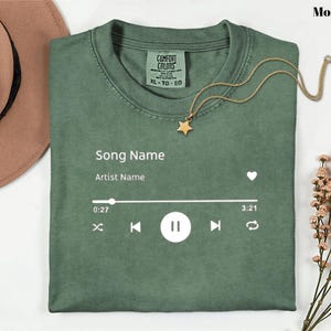 Comfort Colors® Custom Song Name Shirt Gift For Birthday, Custom Artist Name Shirt, Custom Song Name Shirt, Favorite Song Tee , Artist Shirt