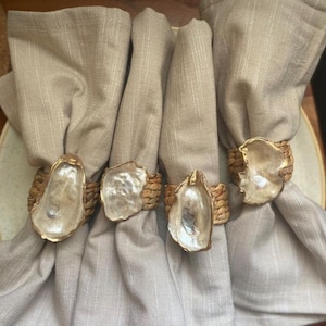 Oyster shell napkin holders