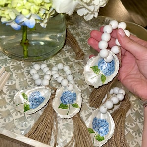 Hydrangea Oyster Shell Napkin Rings