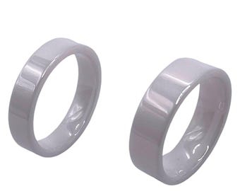 Customizable white Ceramic ring core 6 mm, 8 mm