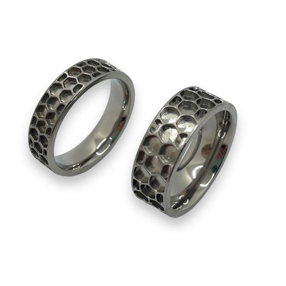 Titanium Honeycomb inlay channel ring core