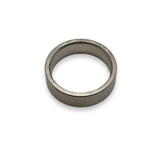 May include: A silver ring with a brushed finish.